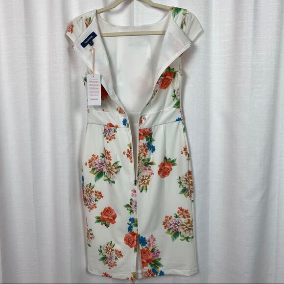 ModCloth White Floral Elegant Reflections Dress Sz.S NWT - Picture 6 of 8